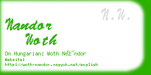 nandor woth business card